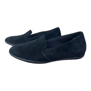 Baretraps Janine Memory Foam Black Faux Suede Flats Slip On Women's 7.5 EUC